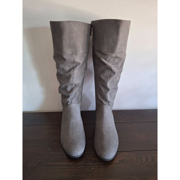 Style & Co Gray Kelimae Scrunched Riding Boots/NWOB, Sz. 8.5M - Picture 5 of 10